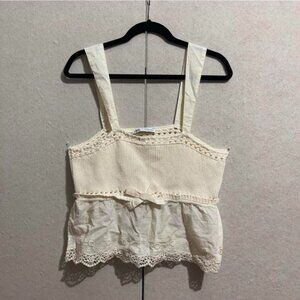 Zara contrasting knit bow top blouse 3991/056 Size: XL